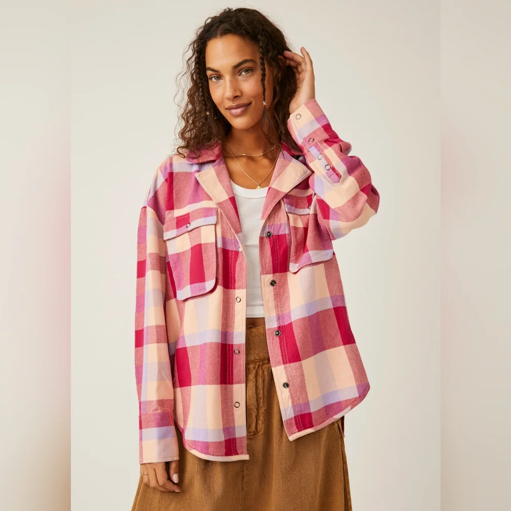 Free People We The Free Izzie Cargo Shirt NWOT - Picture 1 of 7